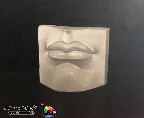 فها آرت | اثر فهیمه حکیمی | نقاشی رنگ و روغن بر روی کست سکوت