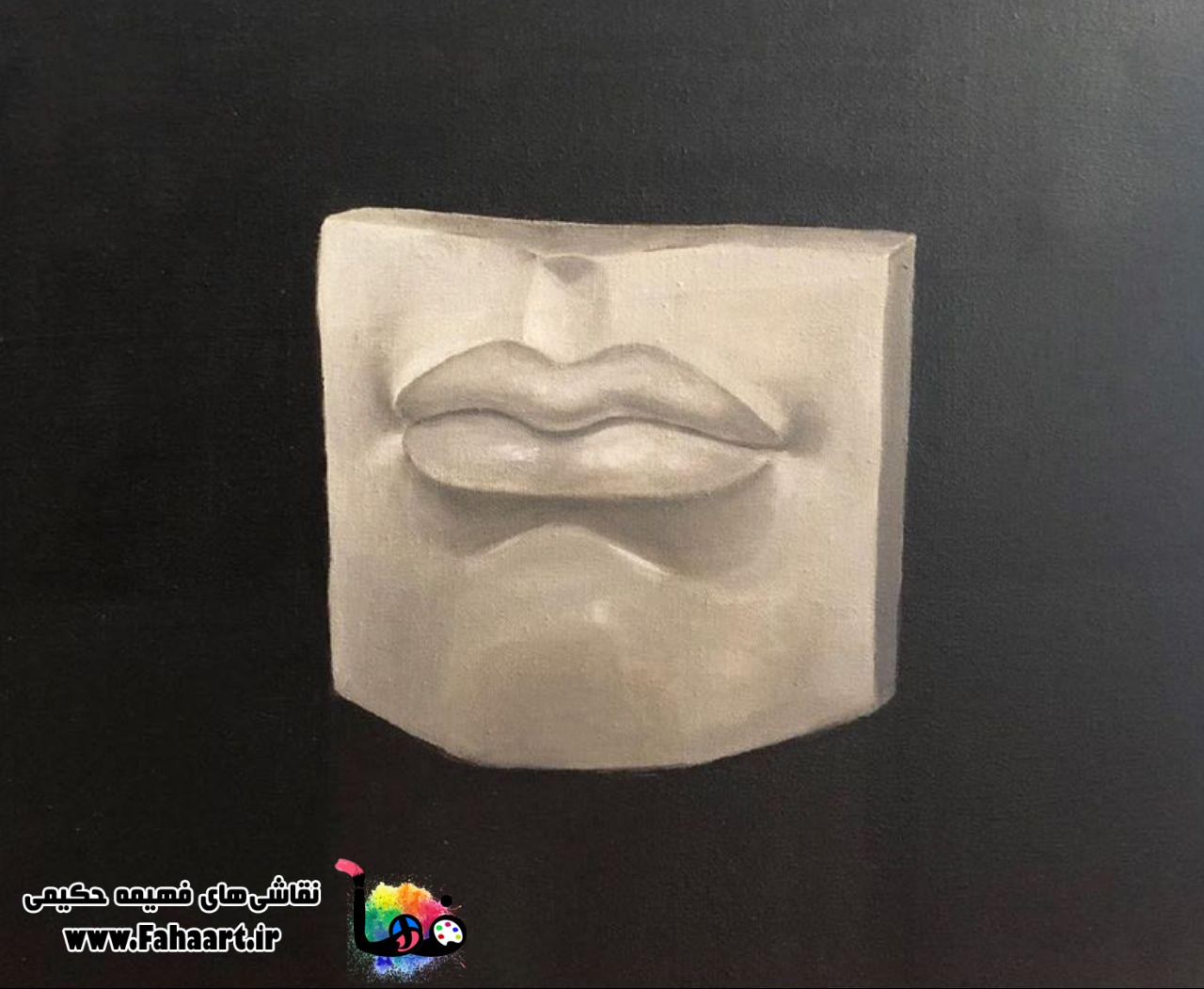 فها آرت | اثر فهیمه حکیمی | نقاشی رنگ و روغن بر روی کست سکوت