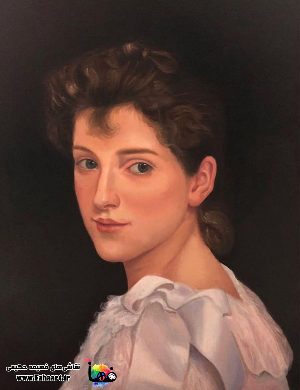 فها آرت | اثر فهیمه حکیمی | پرتره رنگ و روغن نگاه