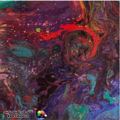 فها آرت | اثر فهیمه حکیمی | نقاشی با تکنیک آبستره رستاخیز