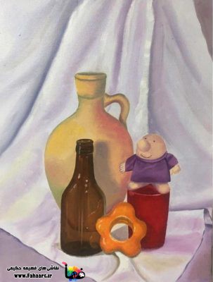 فها آرت | اثر فهیمه حکیمی | نقاشی رنگ و روغن سرعتی کودک