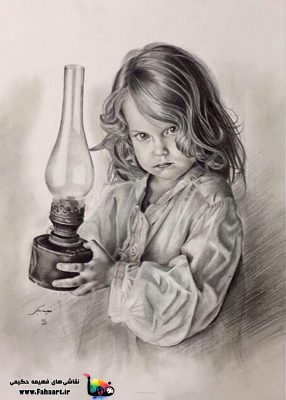 فها آرت | اثر فهیمه حکیمی | پرتره رنگ و روغن بانو