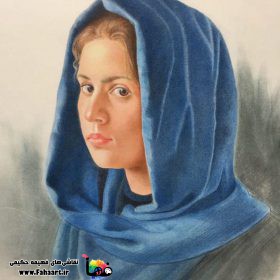 فها آرت | اثر فهیمه حکیمی | پرتره رنگ و روغن بانو