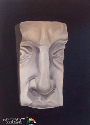 فها آرت | اثر فهیمه حکیمی | نقاشی رنگ و روغن بر روی کست فریب