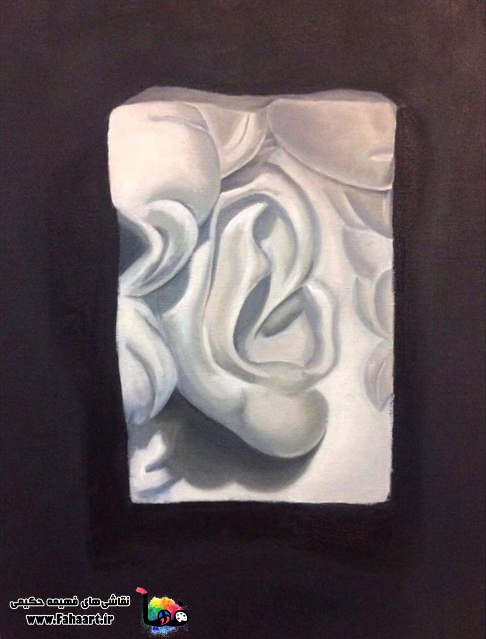 فها آرت | اثر فهیمه حکیمی | نقاشی رنگ و روغن بر روی کست ایما