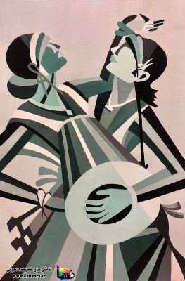نقاشی با تکنیک کوبیسم